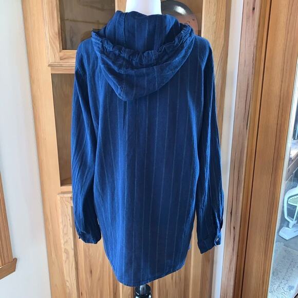 On the Byas Pullover Jacket with Hood-Striped Sz M - Picture 4 of 7